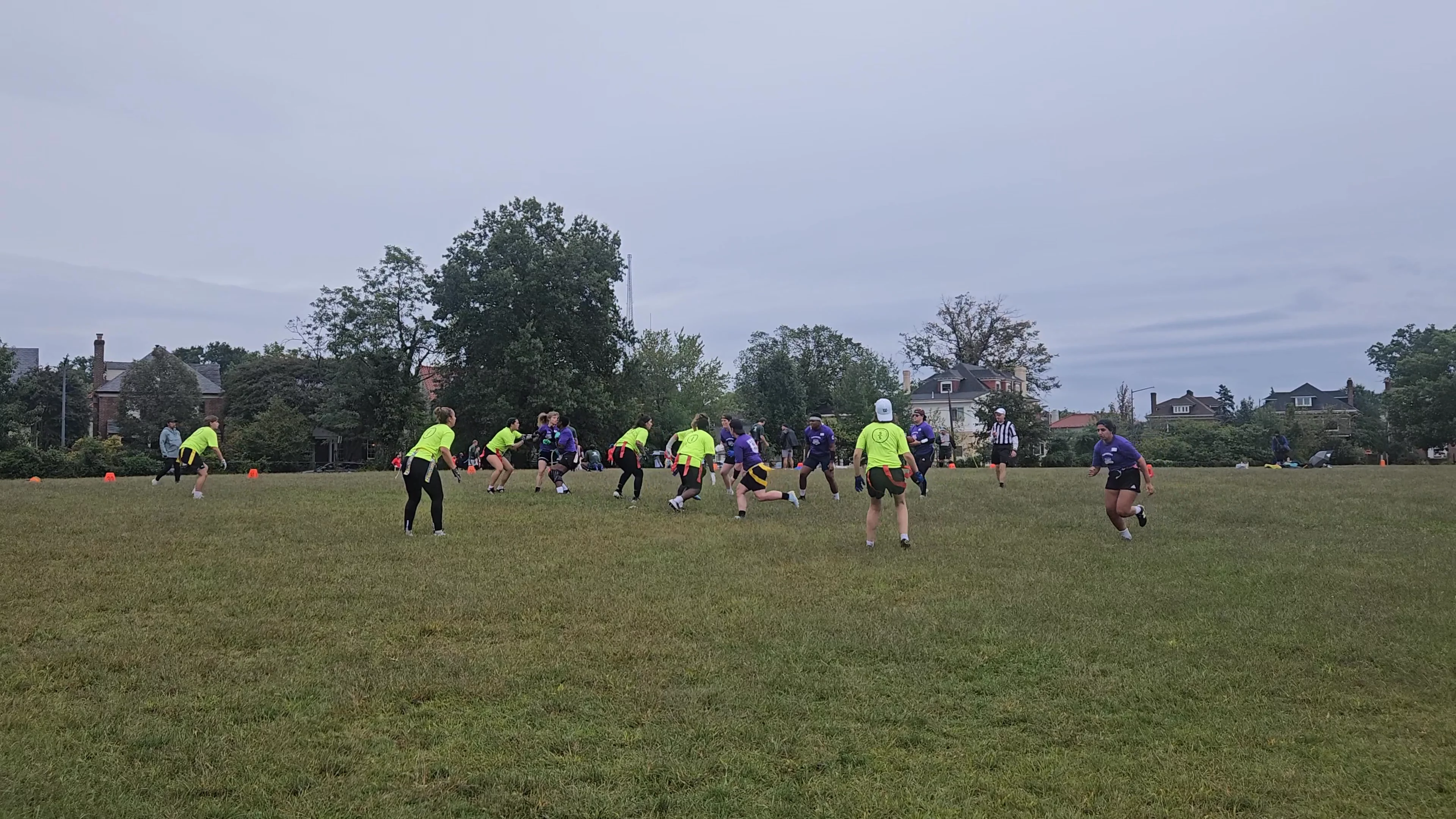 Purple Strapbacks Run for 1st down